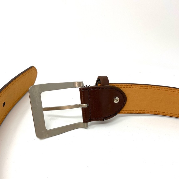💖MEGA SALE💖Men’s Belt Real Solid 100% Leather Casual Brown - Picture 6 of 6